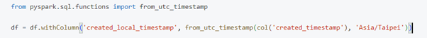 Picture3 - Global Data Timestamp Management,UTC to Local Time Transformation,PySpark Timezone Conversion