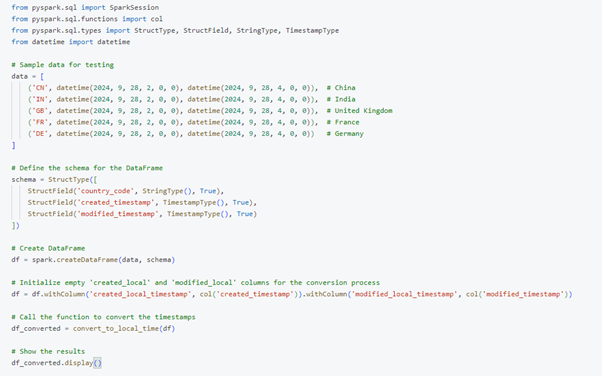 Picture7 - Global Data Timestamp Management,UTC to Local Time Transformation,PySpark Timezone Conversion